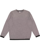 LAT-6789-Statement Fleece Crew Sweatshirt-GRANITE HTH/ BLK