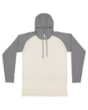 LAT-6917-Hooded Raglan Long Sleeve Fine Jersey T Shirt-NT HT/ GR HT/ TT