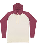LAT-6917-Hooded Raglan Long Sleeve Fine Jersey T Shirt-NT HT/ V BRG/ NT