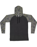 LAT-6917-Hooded Raglan Long Sleeve Fine Jersey T Shirt-V SMK/ V CMO/ BK