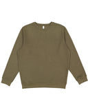 LAT-6925-Eleveated Fleece Sweatshirt-MILITARY GREEN