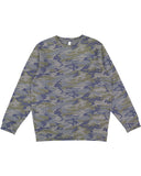 LAT-6925-Eleveated Fleece Sweatshirt-VINTAGE CAMO