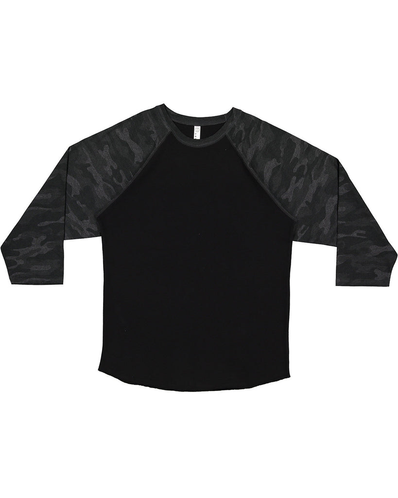 LAT-6930-Baseball T Shirt-BLACK/ STORM CMO