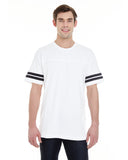 LAT-6937-Football T Shirt-WHITE/ BLACK