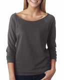 Next Level Apparel-6951-French Terry 3/4 Sleeve Raglan-DARK GRAY