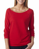 Next Level Apparel-6951-French Terry 3/4 Sleeve Raglan-RED