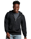 Russell Athletic-697HBM-Dri Power Full Zip Hooded Sweatshirt-BLACK