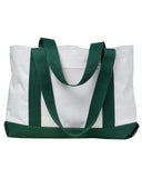 Liberty Bags-7002-P And O Cruiser Tote-WHITE/ FOR GREEN