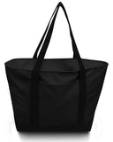 Liberty Bags-7006-Bay View Giant Zippered Boat Tote-BLACK/ BLACK