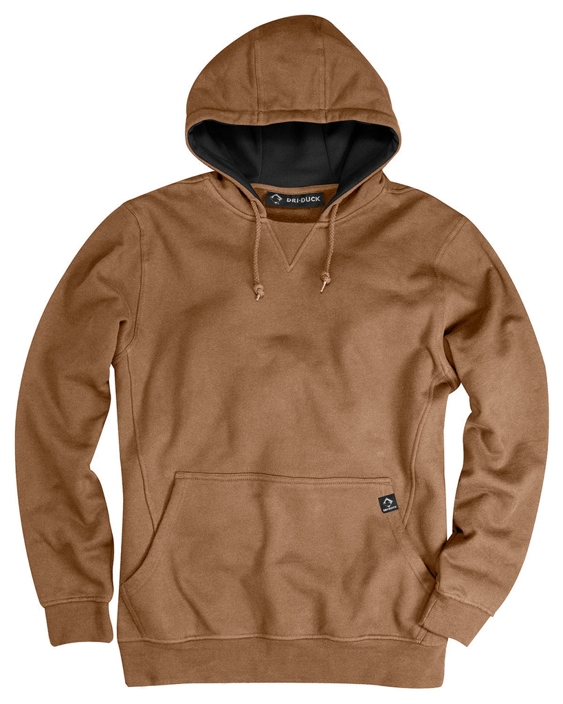 Dri Duck-7035-Woodland Fleece Hooded Sweatshirt-SADDLE