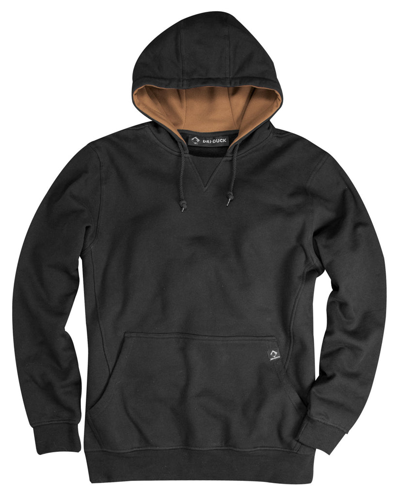 Dri Duck-7035-Woodland Fleece Hooded Sweatshirt-BLACK