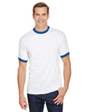 Augusta Sportswear-710-Ringer T Shirt-WHITE/ ROYAL