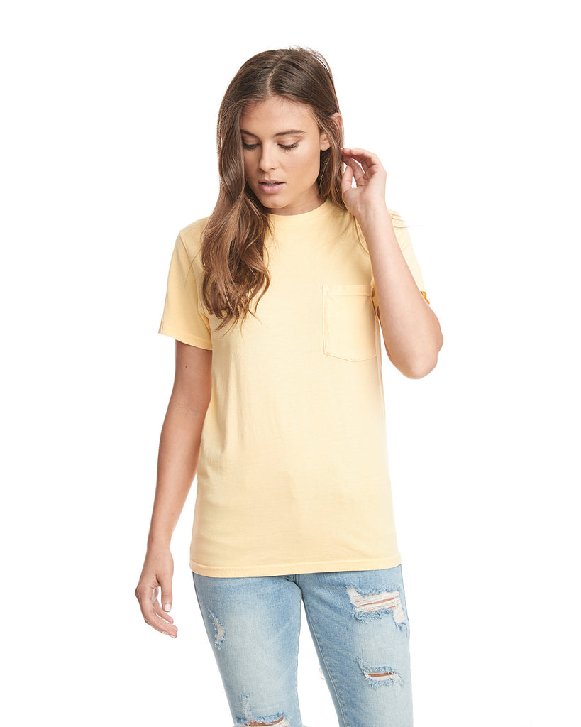 Next Level Apparel-7415-Inspired Dye Crew With Pocket-BLONDE