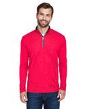 UltraClub-8230-Cool & Dry Sport Quarter Zip Pullover-RED