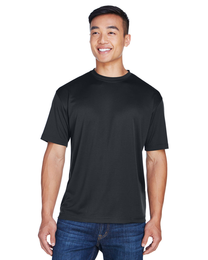 UltraClub-8400-Cool & Dry Sport T Shirt-BLACK