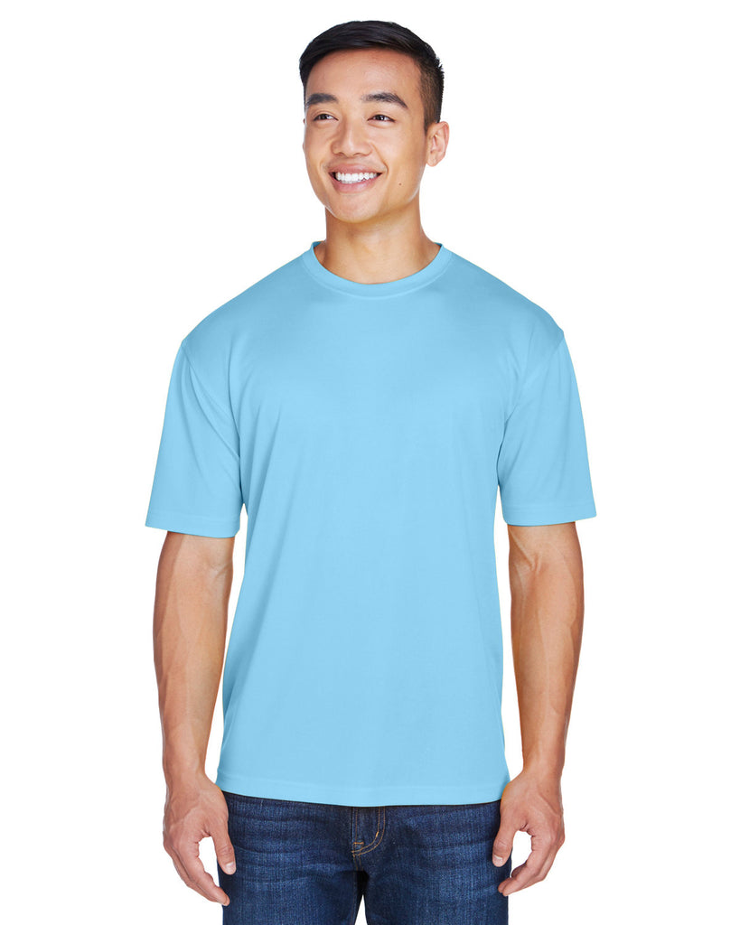 UltraClub-8400-Cool & Dry Sport T Shirt-COLUMBIA BLUE