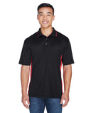 UltraClub-8406-Cool & Dry Sport Two Tone Polo-BLACK/ RED
