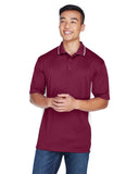 UltraClub-8406-Cool & Dry Sport Two Tone Polo-MAROON/ WHITE