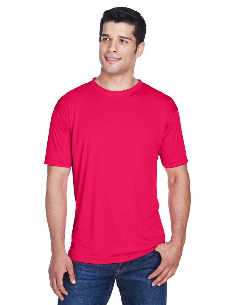 UltraClub-8420-Cool & Dry Sport Performance Interlock▀T Shirt-RED