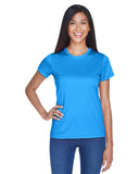 UltraClub-8420L-Cool & Dry Sport Performance Interlock▀T Shirt-PACIFIC BLUE