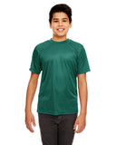 UltraClub-8420Y-Youth Cool & Dry Sport Performance Interlock▀T Shirt-FOREST GREEN