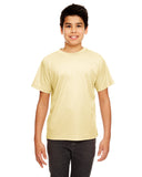 UltraClub-8420Y-Youth Cool & Dry Sport Performance Interlock▀T Shirt-BUTTER