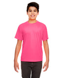 UltraClub-8420Y-Youth Cool & Dry Sport Performance Interlock▀T Shirt-HELICONIA