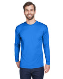 UltraClub-8422-Cool & Dry Sport Long Sleeve Performance Interlock T Shirt-ROYAL
