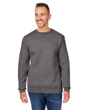 J America-8424JA-Premium Fleece Sweatshirt-CHARCOAL HEATHER