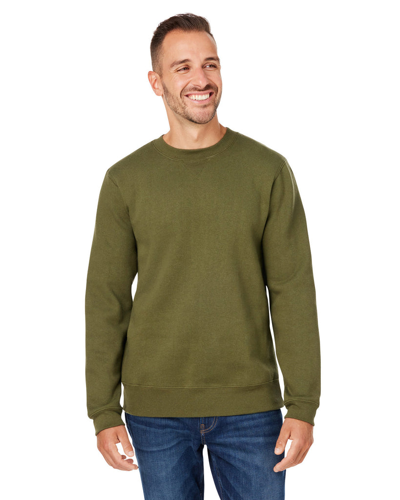 J America-8424JA-Premium Fleece Sweatshirt-MILITARY GREEN