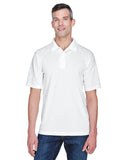 UltraClub-8445-Cool & Dry Stain Release Performance Polo-WHITE