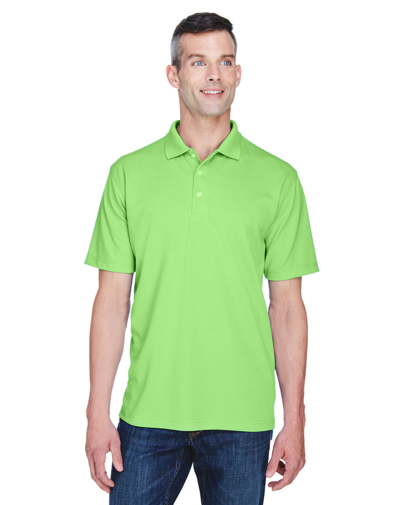UltraClub-8445-Cool & Dry Stain Release Performance Polo-LIGHT GREEN