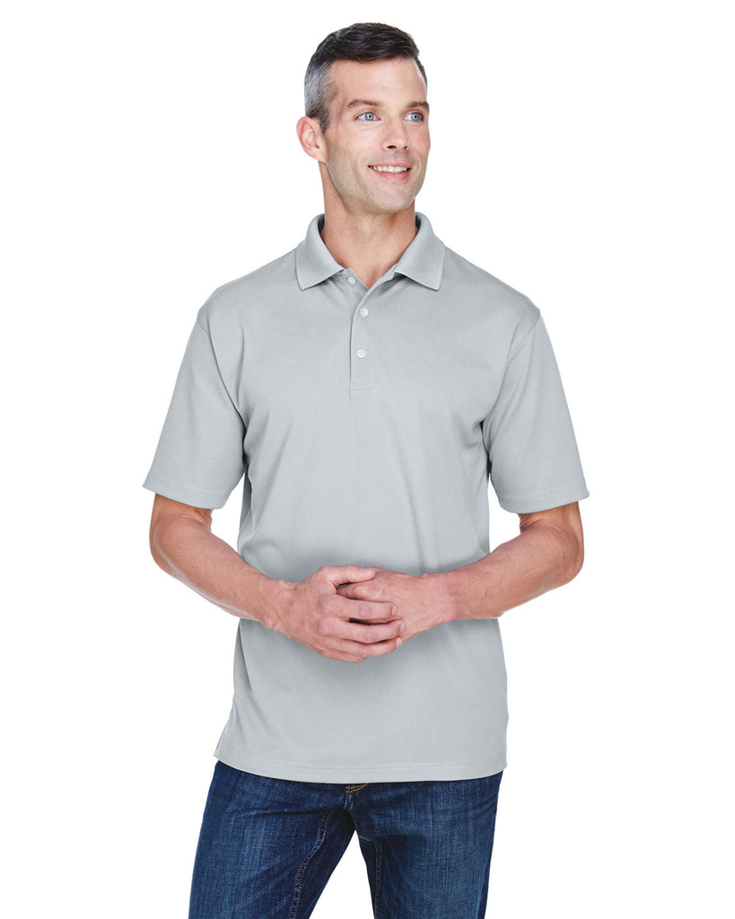 UltraClub-8445-Cool & Dry Stain Release Performance Polo-SILVER