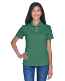UltraClub-8445L-Cool & Dry Stain Release Performance Polo-FOREST GREEN