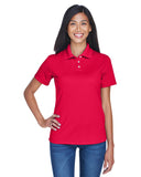 UltraClub-8445L-Cool & Dry Stain Release Performance Polo-RED