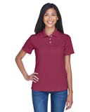 UltraClub-8445L-Cool & Dry Stain Release Performance Polo-MAROON