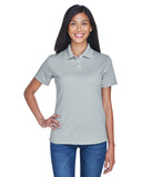 UltraClub-8445L-Cool & Dry Stain Release Performance Polo-SILVER