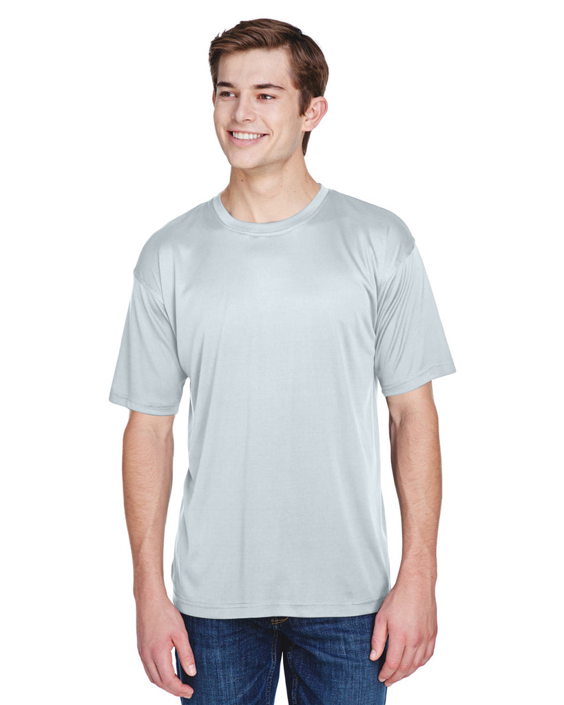 UltraClub-8620-Cool & Dry Basic Performance T Shirt-GREY