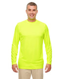 UltraClub-8622-Cool & Dry Performance Long Sleeve Top-BRIGHT YELLOW
