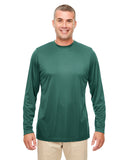 UltraClub-8622-Cool & Dry Performance Long Sleeve Top-FOREST GREEN