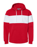 J America-8644JA-Varsity Pullover Hooded Sweatshirt-RED