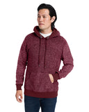 J America-8711JA-Aspen Fleece Pullover Hooded Sweatshirt-BURGUNDY SPECK