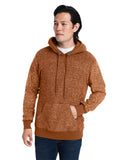 J America-8711JA-Aspen Fleece Pullover Hooded Sweatshirt-RUST SPECK