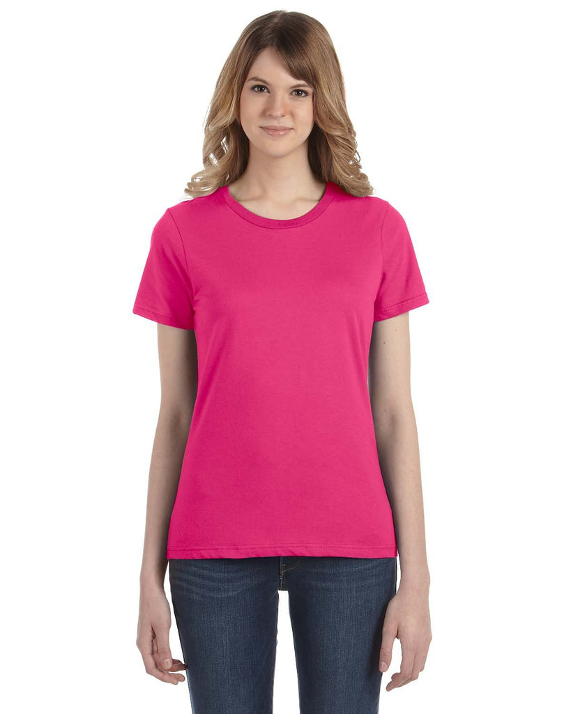 Anvil-880-Ladies Lightweight T-Shirt-HOT PINK