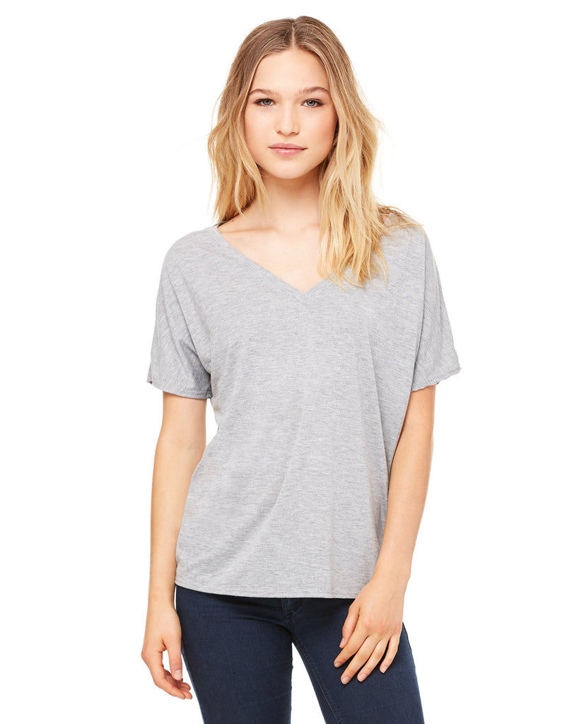 Bella + Canvas-8815-Slouchy V Neck T Shirt-ATHLETIC HEATHER