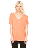 Bella + Canvas-8815-Slouchy V Neck T Shirt-CORAL