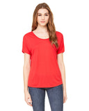 Bella + Canvas-8816-Slouchy Scoop Neck T Shirt-RED