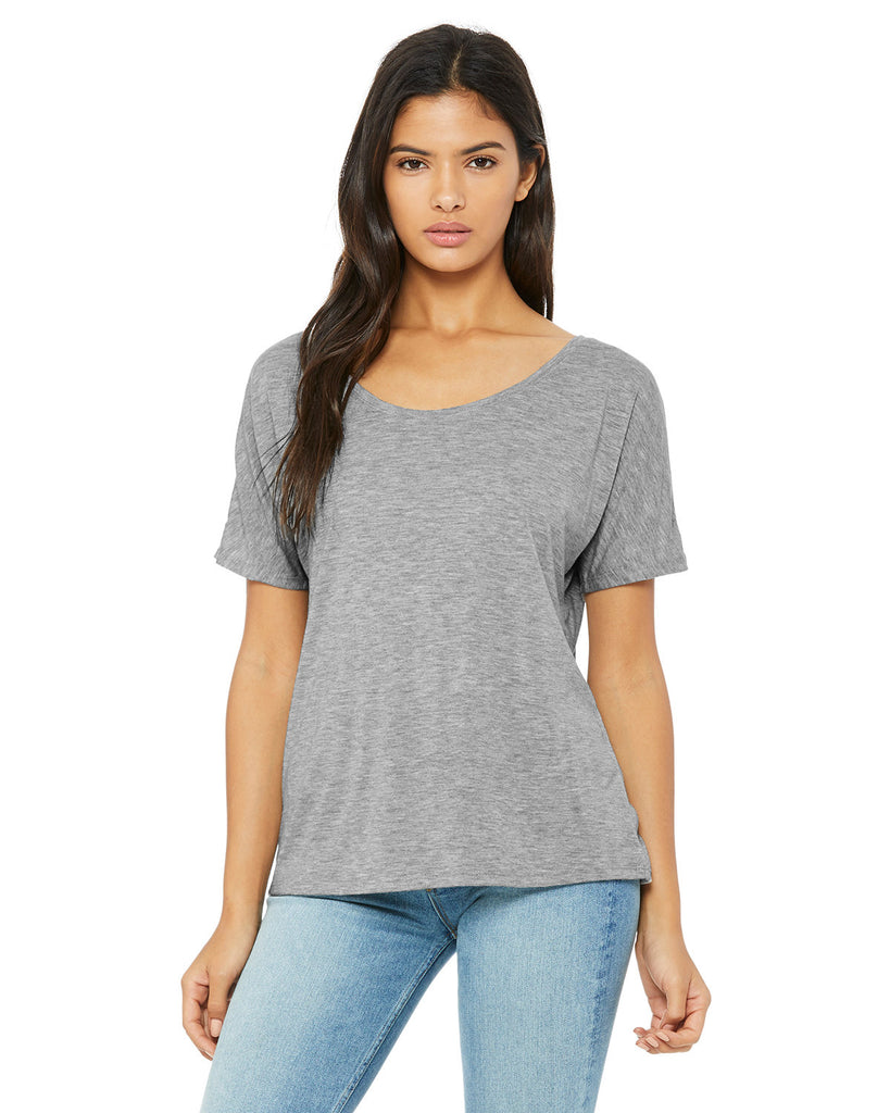 Bella + Canvas-8816-Slouchy Scoop Neck T Shirt-ATHLETIC HEATHER
