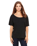Bella + Canvas-8816-Slouchy Scoop Neck T Shirt-BLACK SPECKLED