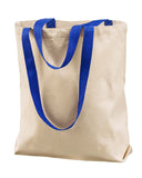 Liberty Bags-8868-Marianne Cotton Canvas Tote-NATURAL/ ROYAL